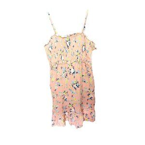 Art Class Womens Floral Smocked Tube Top Blush Pink Rayon Stretch